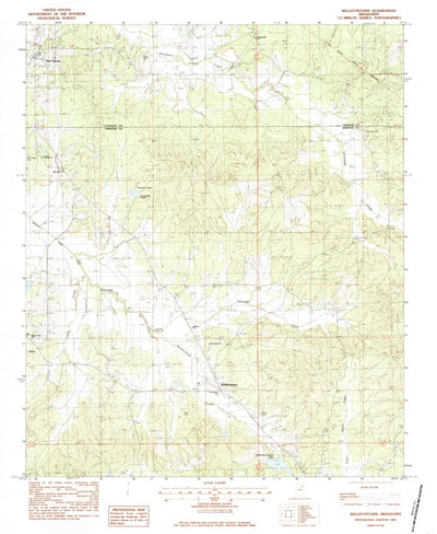 United States Geological Survey Bellefontaine, MS (1983, 24000-Scale) digital map