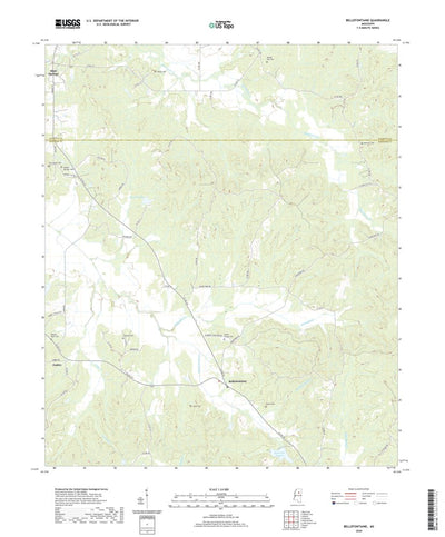 United States Geological Survey Bellefontaine, MS (2020, 24000-Scale) digital map
