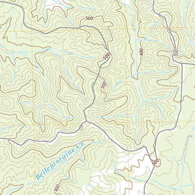 United States Geological Survey Bellefontaine, MS (2020, 24000-Scale) digital map