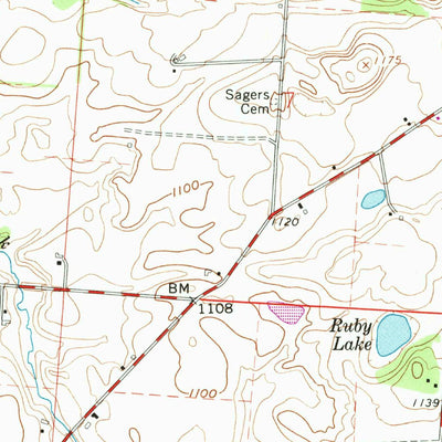 United States Geological Survey Bellefontaine, OH (1960, 24000-Scale) digital map