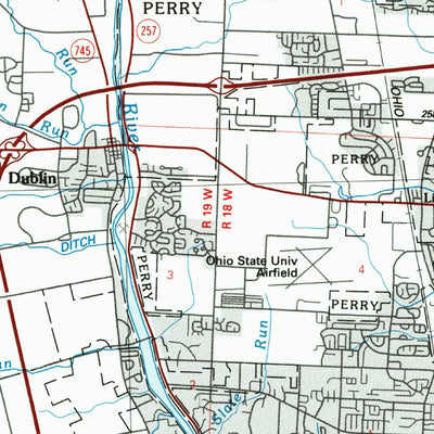 United States Geological Survey Bellefontaine, OH (1986, 100000-Scale) digital map