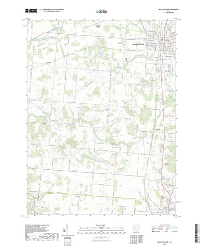 United States Geological Survey Bellefontaine, OH (2023, 24000-Scale) digital map