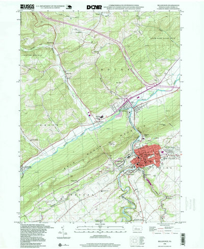 United States Geological Survey Bellefonte, PA (1998, 24000-Scale) digital map