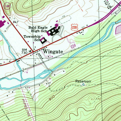United States Geological Survey Bellefonte, PA (1998, 24000-Scale) digital map