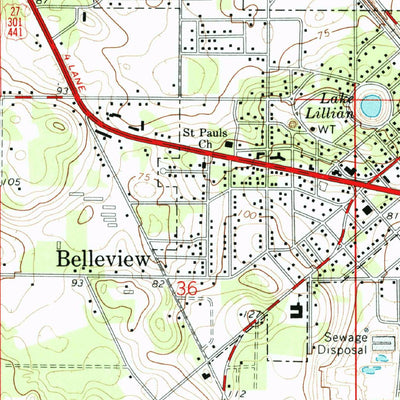 United States Geological Survey Belleview, FL (1967, 24000-Scale) digital map