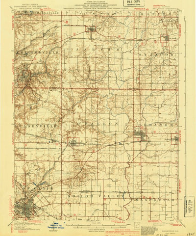United States Geological Survey Belleville, IL (1907, 62500-Scale) digital map