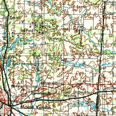 United States Geological Survey Belleville, IL-IN (1958, 250000-Scale) digital map