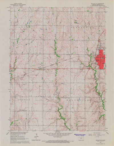 United States Geological Survey Belleville, KS (1966, 24000-Scale) digital map