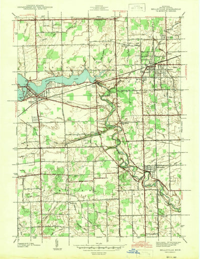 United States Geological Survey Belleville, MI (1942, 24000-Scale) digital map