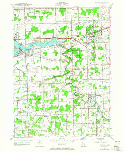 United States Geological Survey Belleville, MI (1952, 24000-Scale) digital map