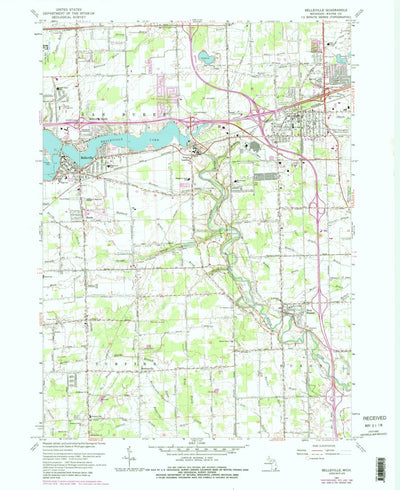 United States Geological Survey Belleville, MI (1967, 24000-Scale) digital map