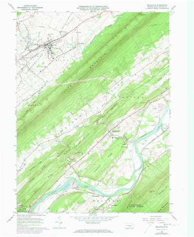 United States Geological Survey Belleville, PA (1966, 24000-Scale) digital map