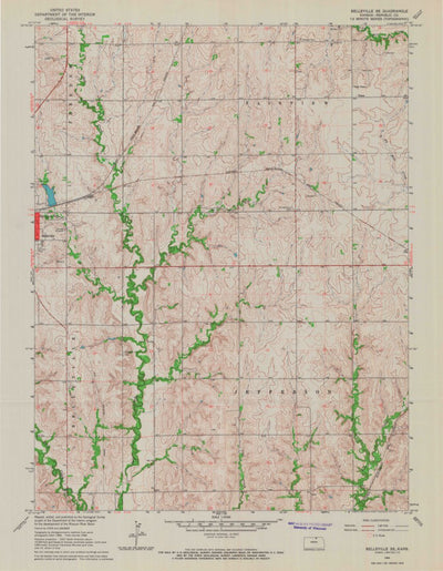 United States Geological Survey Belleville SE, KS (1966, 24000-Scale) digital map