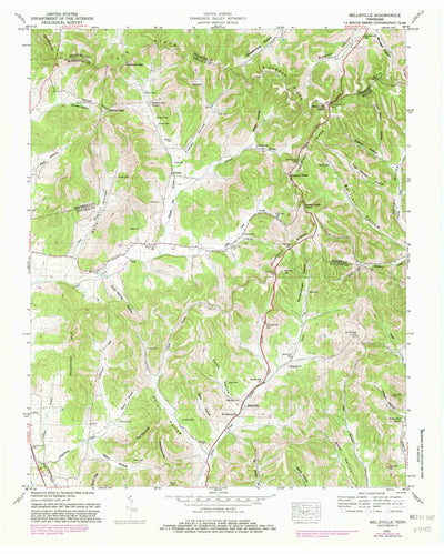 United States Geological Survey Belleville, TN (1949, 24000-Scale) digital map
