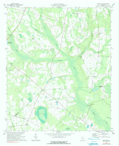 United States Geological Survey Bellevue, GA (1974, 24000-Scale) digital map