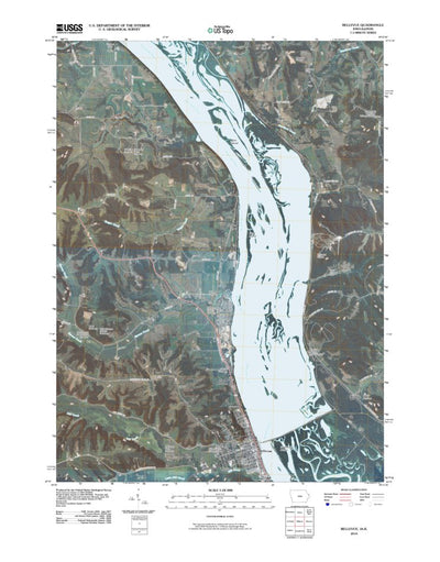 United States Geological Survey Bellevue, IA-IL (2010, 24000-Scale) digital map