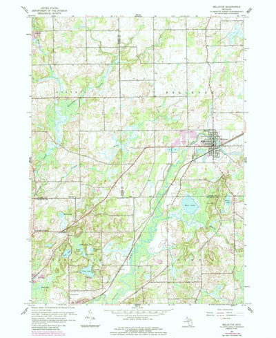 United States Geological Survey Bellevue, MI (1961, 24000-Scale) digital map