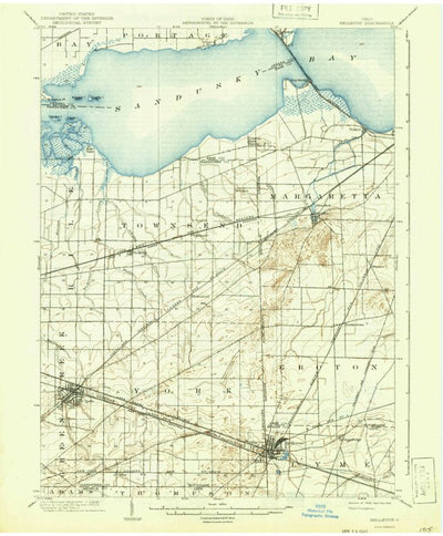United States Geological Survey Bellevue, OH (1903, 62500-Scale) digital map