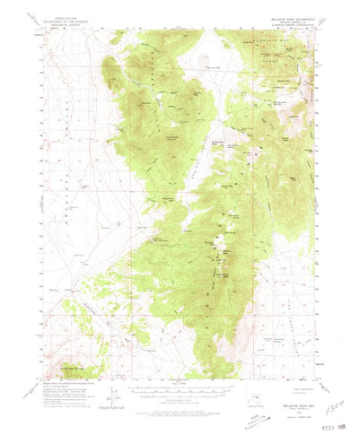 United States Geological Survey Bellevue Peak, NV (1956, 62500-Scale) digital map