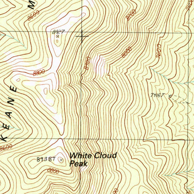 United States Geological Survey Bellevue Peak, NV (1990, 24000-Scale) digital map