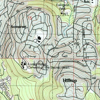 United States Geological Survey Bellevue South, WA (1983, 25000-Scale) digital map