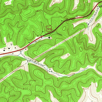 United States Geological Survey Bellevue, TN (1955, 24000-Scale) digital map
