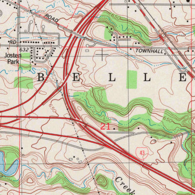 United States Geological Survey Bellevue, WI (1982, 24000-Scale) digital map