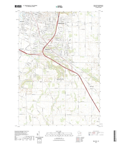United States Geological Survey Bellevue, WI (2022, 24000-Scale) digital map