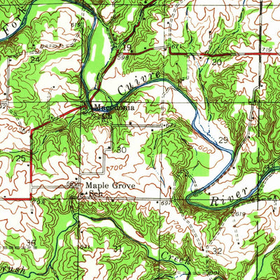 United States Geological Survey Bellflower, MO (1942, 62500-Scale) digital map