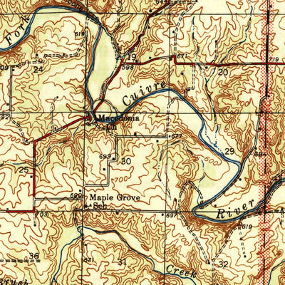 United States Geological Survey Bellflower, MO (1945, 62500-Scale) digital map