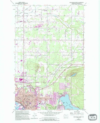 United States Geological Survey Bellingham North, WA (1954, 24000-Scale) digital map