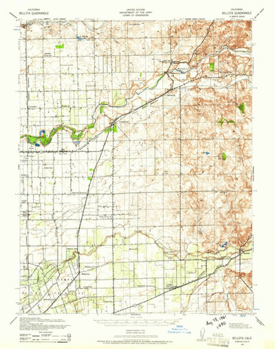 United States Geological Survey Bellota, CA (1939, 62500-Scale) digital map