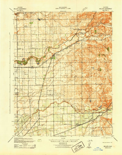 United States Geological Survey Bellota, CA (1942, 62500-Scale) digital map