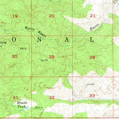 United States Geological Survey Bellota Ranch, AZ (1957, 62500-Scale) digital map