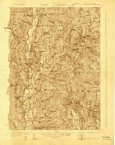 United States Geological Survey Bellows Falls, NH-VT (1927, 48000-Scale) digital map