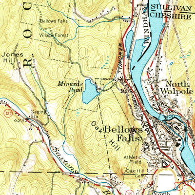 United States Geological Survey Bellows Falls, NH-VT (1957, 62500-Scale) digital map