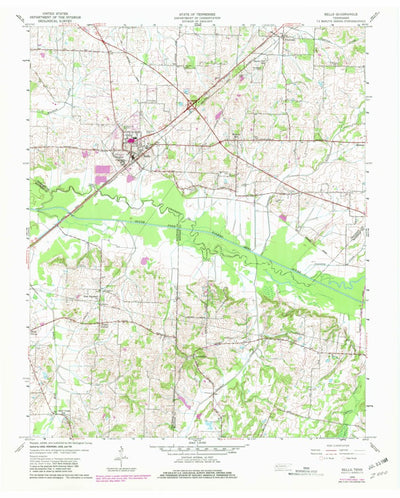United States Geological Survey Bells, TN (1959, 24000-Scale) digital map
