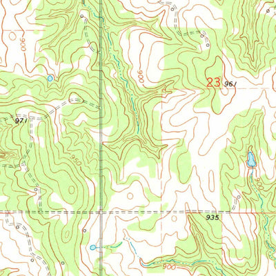United States Geological Survey Bellvue, OK (1971, 24000-Scale) digital map