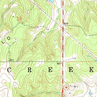United States Geological Survey Bellvue, OK (1971, 24000-Scale) digital map
