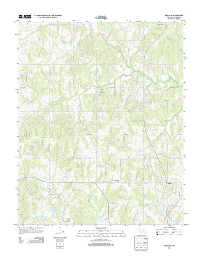 United States Geological Survey Bellvue, OK (2012, 24000-Scale) digital map