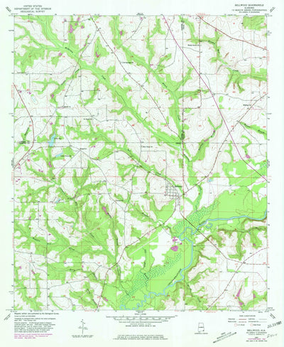 United States Geological Survey Bellwood, AL (1957, 24000-Scale) digital map
