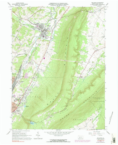 United States Geological Survey Bellwood, PA (1963, 24000-Scale) digital map