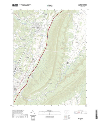 United States Geological Survey Bellwood, PA (2023, 24000-Scale) digital map