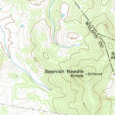 United States Geological Survey Bellwood, TN (1958, 24000-Scale) digital map