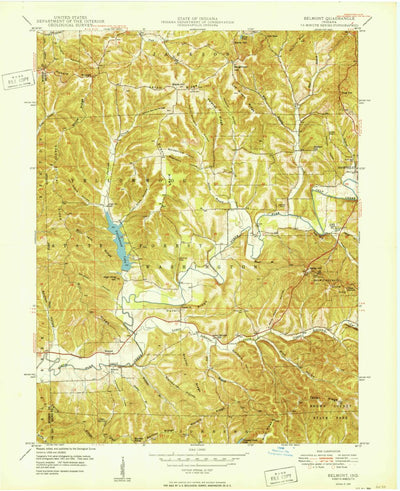 United States Geological Survey Belmont, IN (1950, 24000-Scale) digital map