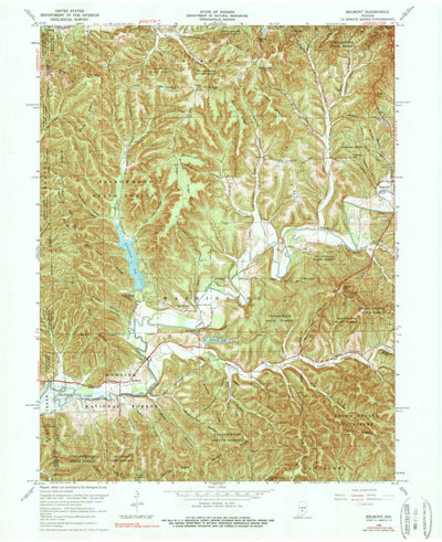 United States Geological Survey Belmont, IN (1966, 24000-Scale) digital map