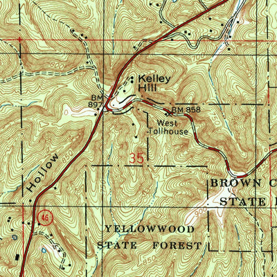 United States Geological Survey Belmont, IN (1998, 24000-Scale) digital map