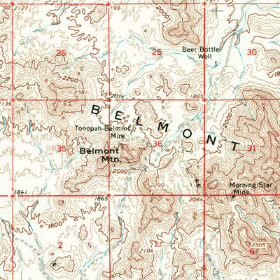 United States Geological Survey Belmont Mountains, AZ (1962, 62500-Scale) digital map