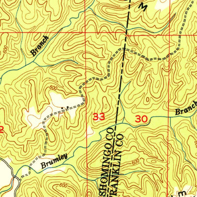 United States Geological Survey Belmont, MS-AL (1951, 24000-Scale) digital map