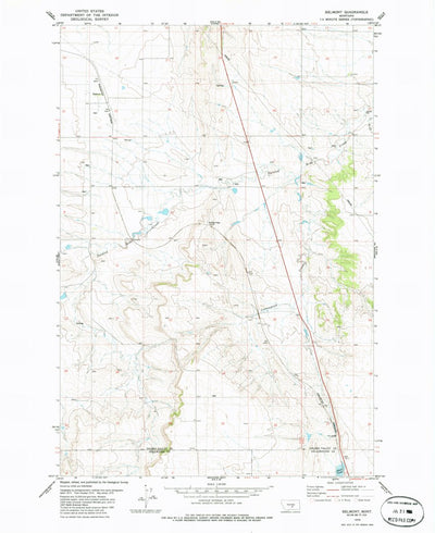 United States Geological Survey Belmont, MT (1979, 24000-Scale) digital map